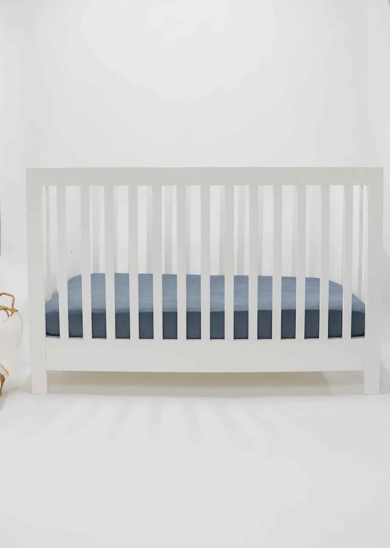 River Ribbed Crib Sheet by Little Mae & Co
