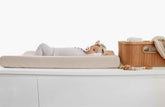 Oat Ribbed Changing Pad Cover by Little Mae & Co