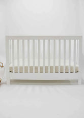 Oat Ribbed Crib Sheet by Little Mae & Co
