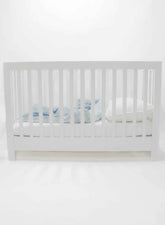 Marine Gingham Quilted Blanket by Little Mae & Co