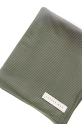 Moss Ribbed Stretch Swaddle by Little Mae & Co
