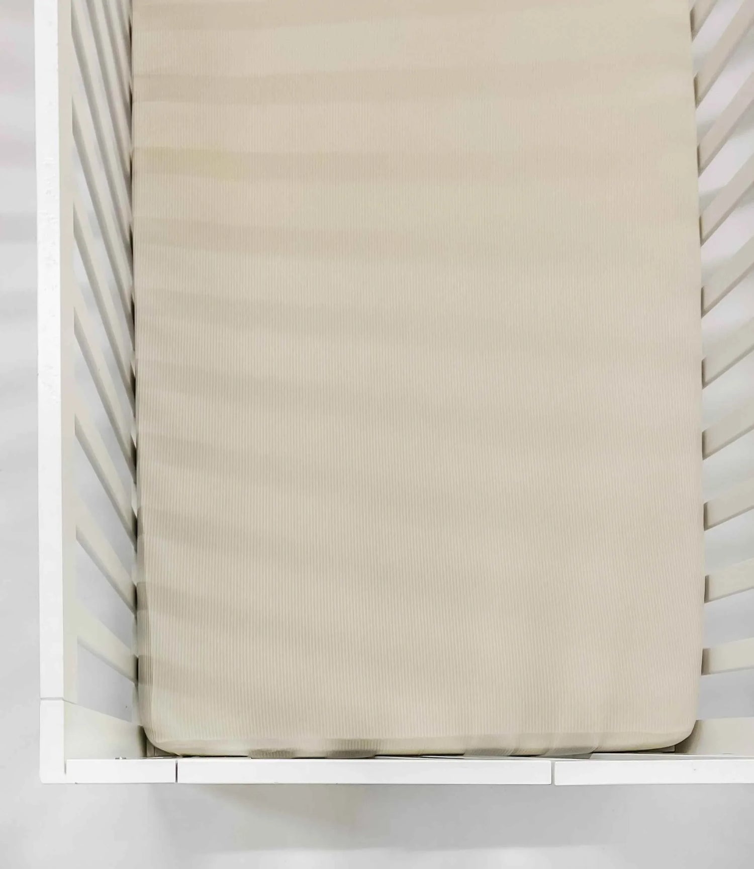 Oat Ribbed Crib Sheet by Little Mae & Co