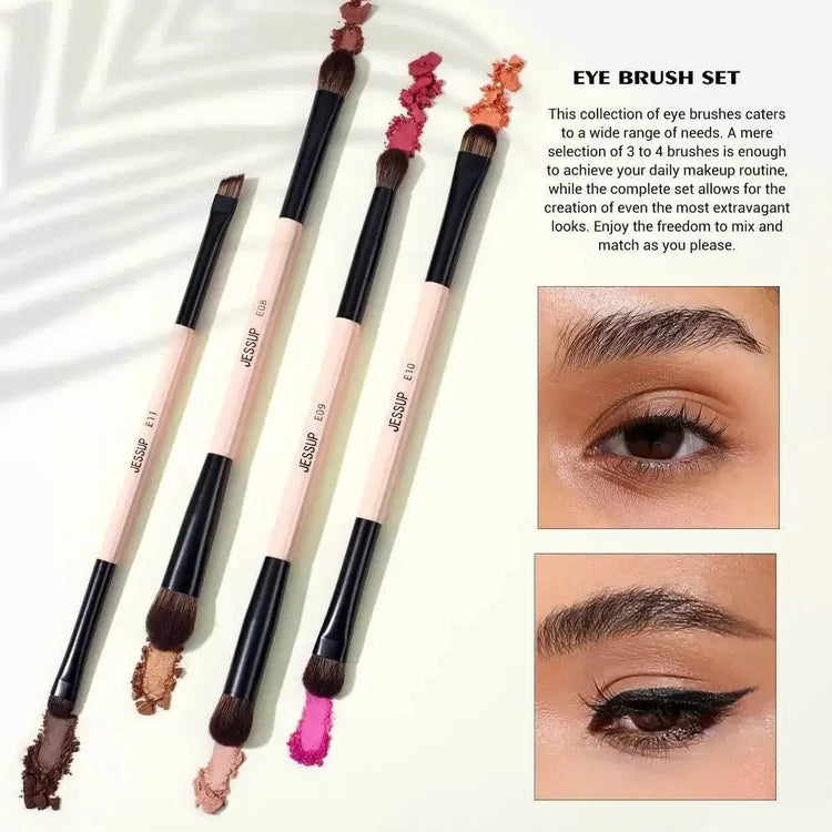 Jessup Double-Sided Makeup Brush Set Makeup Brushes by Dropshee