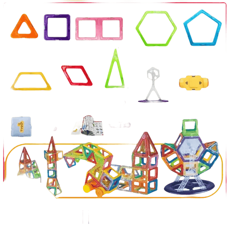 Kids Magnetic Building Blocks Mini Size Magnet Blocks Colorful Magnetic Building Blocks toys & Games by Toys Discount Store