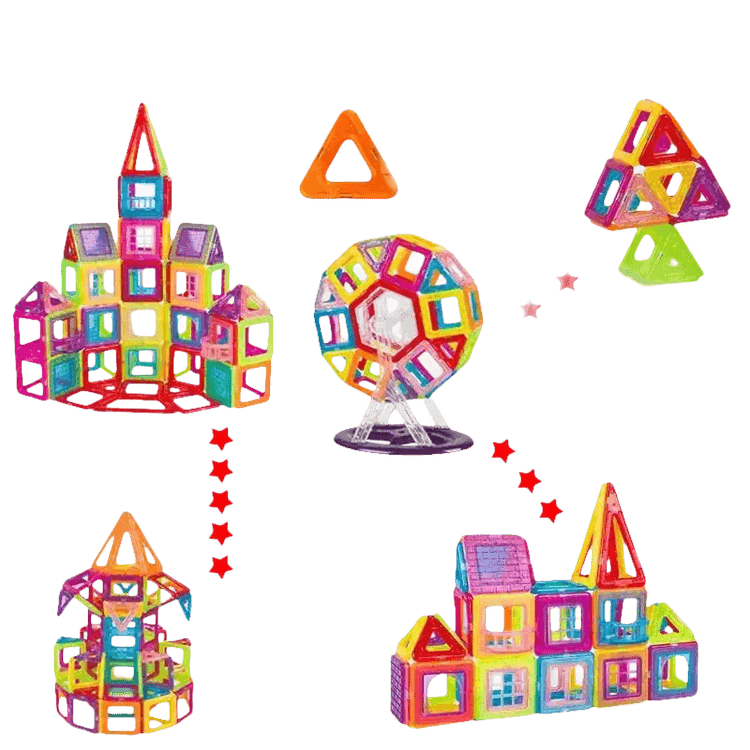 Kids Magnetic Building Blocks Mini Size Magnet Blocks Colorful Magnetic Building Blocks toys & Games by Toys Discount Store