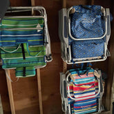 Lawn Chair Organizer – Shed Storage Rack for Yard Chairs Shed Organization by HangThis Up My Shed Organizing System