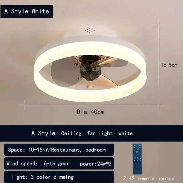 LED Ceiling Fan with Remote Control Chandelier by DSERS
