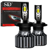 H7 LED Headlight Bulbs 30000lm CANBUS H8 H11 HIR2 Car Accessories by S&D Official Store