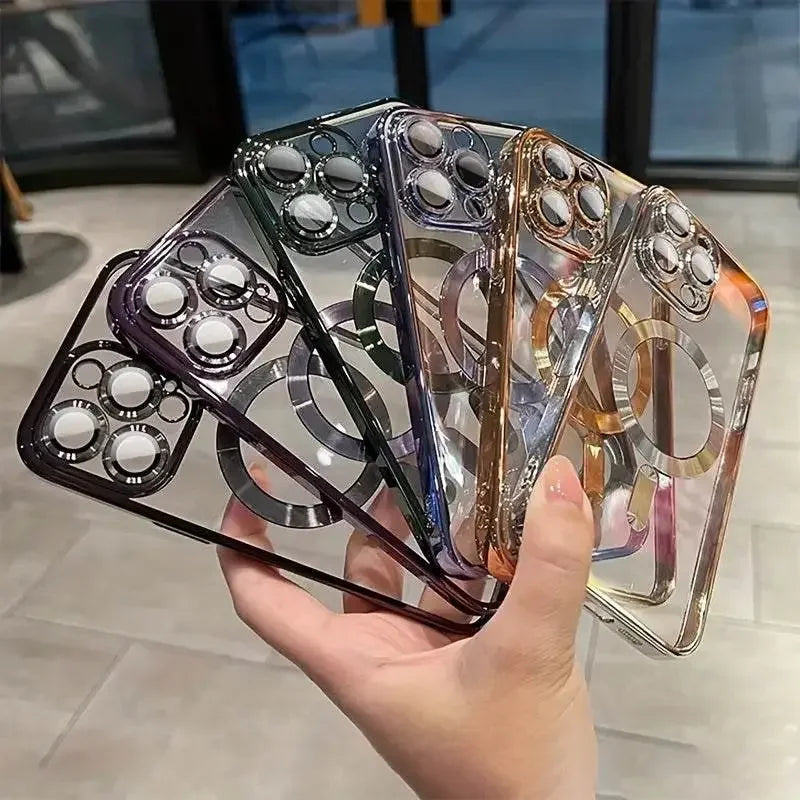 Luxury Magnetic Clear Case for iPhone Magnetic Clear Case for iPhone by Dropshee