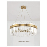 Gold Dia 80cm Crystal Ceiling Pendant Luxury Modest Crystal Chandelier Round Crystal Chandelier Chandelier by DSERS