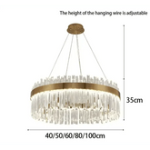 Gold Dia 80cm Crystal Ceiling Pendant Luxury Modest Crystal Chandelier Round Crystal Chandelier Chandelier by DSERS