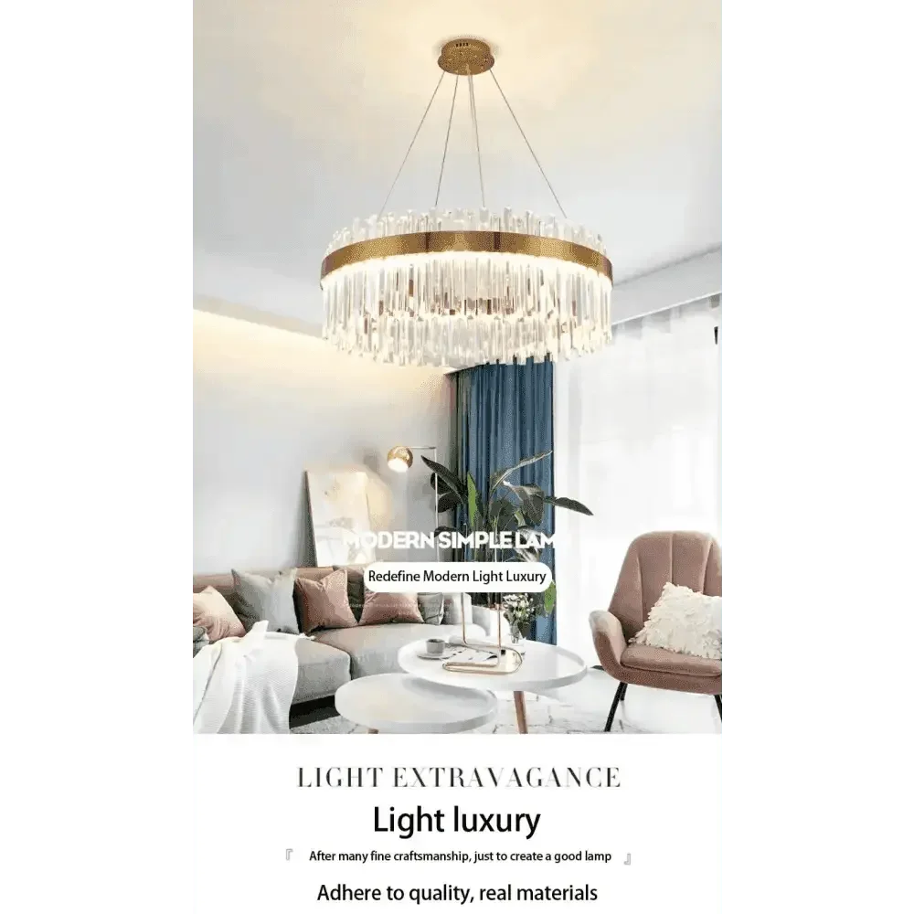 Gold Dia 80cm Crystal Ceiling Pendant Luxury Modest Crystal Chandelier Round Crystal Chandelier Chandelier by DSERS