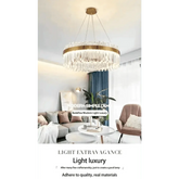 Gold Dia 80cm Crystal Ceiling Pendant Luxury Modest Crystal Chandelier Round Crystal Chandelier Chandelier by DSERS