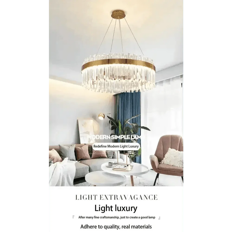 Gold Dia 80cm Crystal Ceiling Pendant Luxury Modest Crystal Chandelier Round Crystal Chandelier Chandelier by DSERS
