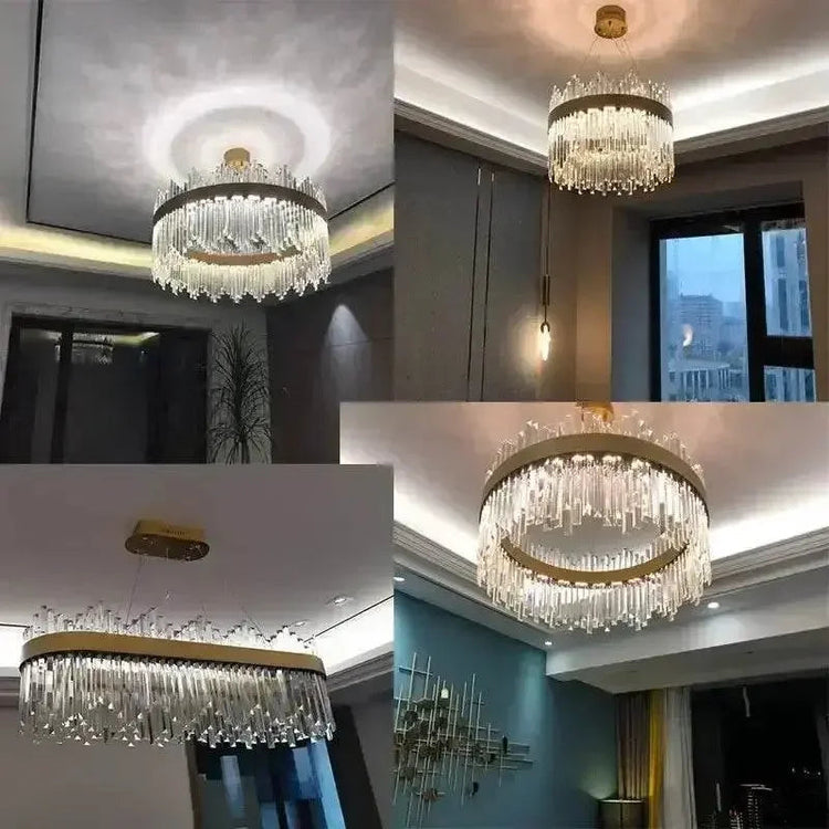 Gold Dia 80cm Crystal Ceiling Pendant Luxury Modest Crystal Chandelier Round Crystal Chandelier Chandelier by DSERS