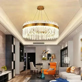 Gold Dia 80cm Crystal Ceiling Pendant Luxury Modest Crystal Chandelier Round Crystal Chandelier Chandelier by DSERS