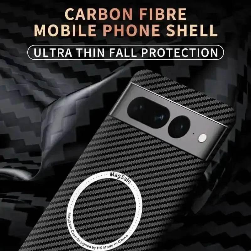 MagSafe Carbon Fiber Phone Case for Google Pixel Cell Phones & Accessories > Cell Phone Accessories > Headsets by Eachan Store