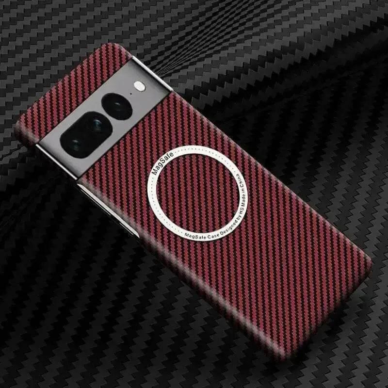 MagSafe Carbon Fiber Phone Case for Google Pixel Cell Phones & Accessories > Cell Phone Accessories > Headsets by Eachan Store