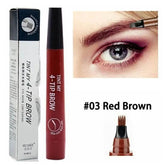 Brown Waterproof Brow Microblading Pen Eyebrow Eyeliner Brush by DK-Cosmetics Store