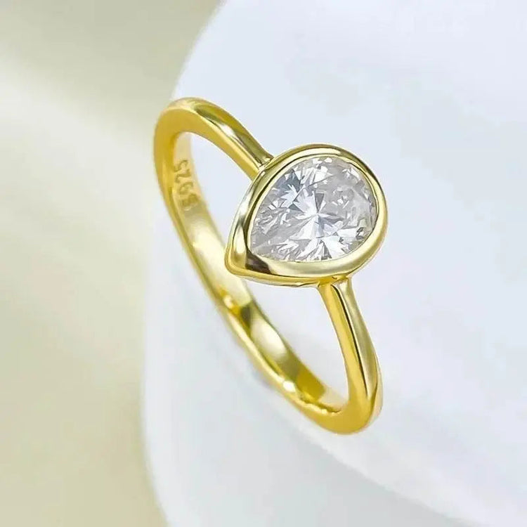Radiant Cut Lab Moissanite Diamond Ring 100% Real 925 Rings by Dropshee