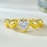 Radiant Cut Lab Moissanite Diamond Ring 100% Real 925 Rings by Dropshee