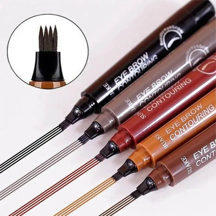 Brown Waterproof Brow Microblading Pen Eyebrow Eyeliner Brush by DK-Cosmetics Store