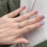 Radiant Cut Lab Moissanite Diamond Ring 100% Real 925 Rings by Dropshee