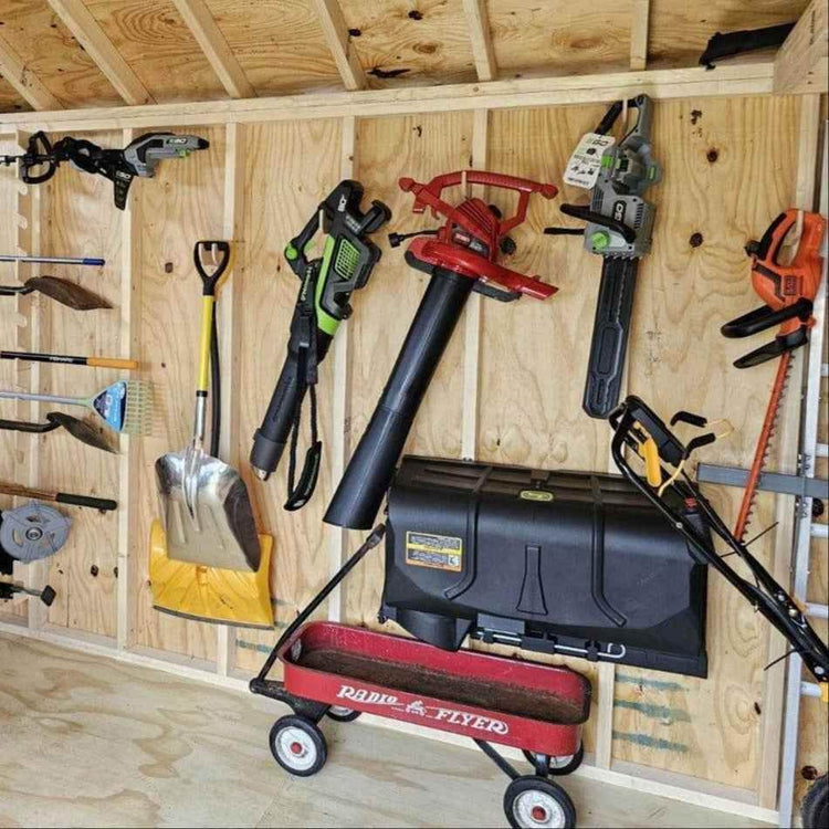 Max Shed Organization Kit – Yard Tool Rack & Garden Storage Solution Shed Organization by HangThis Up My Shed Organizing System