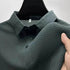 Mens Lop-Up Hollow Short-Sleeved Woven Shirts T-shirts by DSERS