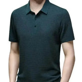 Mens Lop-Up Hollow Short-Sleeved Woven Shirts T-shirts by DSERS