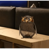 Metal Owl Shaped Piggy Bank Home Decoration Piggy Bank by CJ