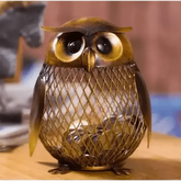 Metal Owl Shaped Piggy Bank Home Decoration Piggy Bank by CJ