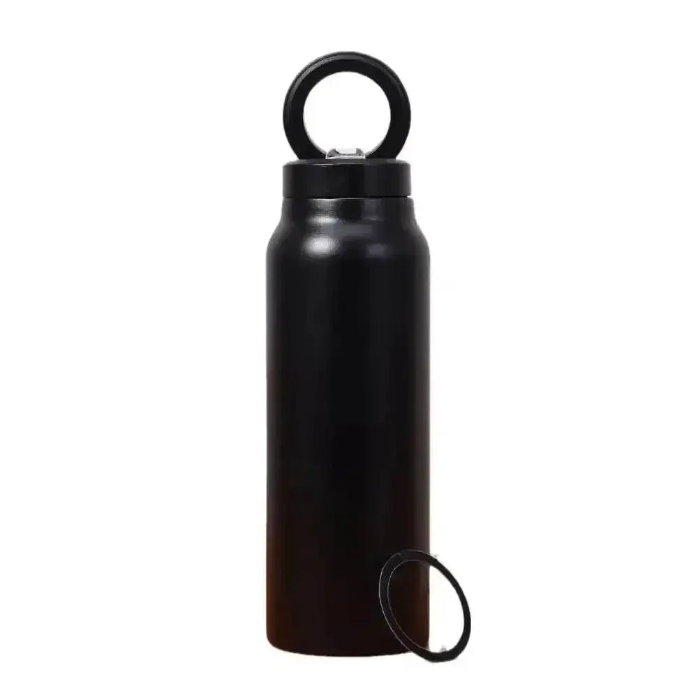 Metallic Sports Thermal Insulation Water Bottle Magnetic Phone Holder Stainless Steel Sports Bottle Insulated Mug with Magnetic Phone Holder by CJ / BWL Perfect Home Store
