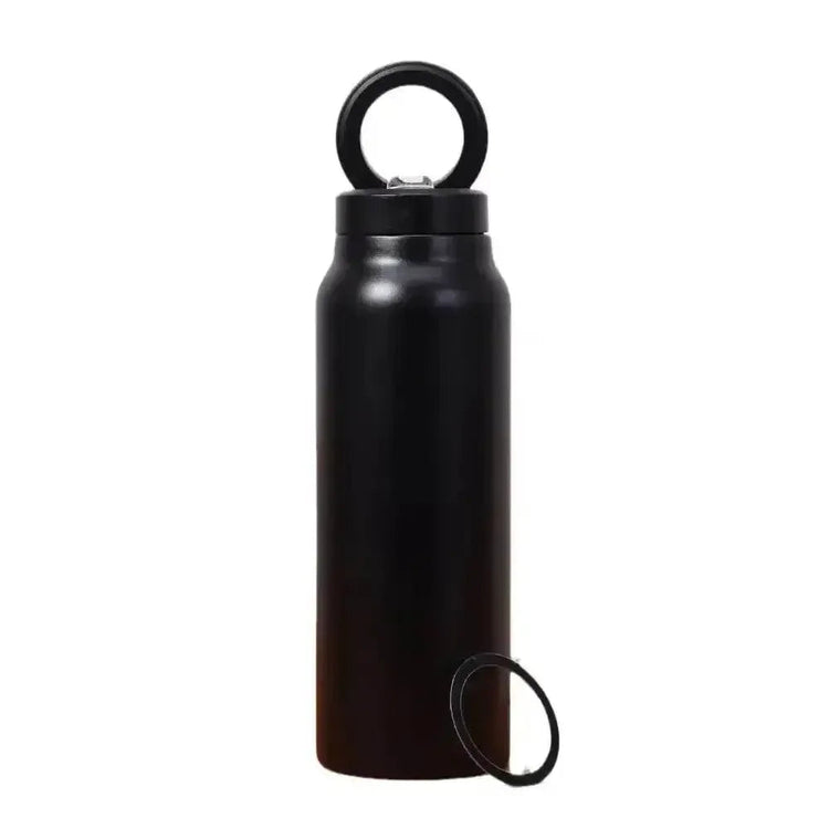 Metallic Sports Thermal Insulation Water Bottle Magnetic Phone Holder Stainless Steel Sports Bottle Insulated Mug with Magnetic Phone Holder by CJ / BWL Perfect Home Store