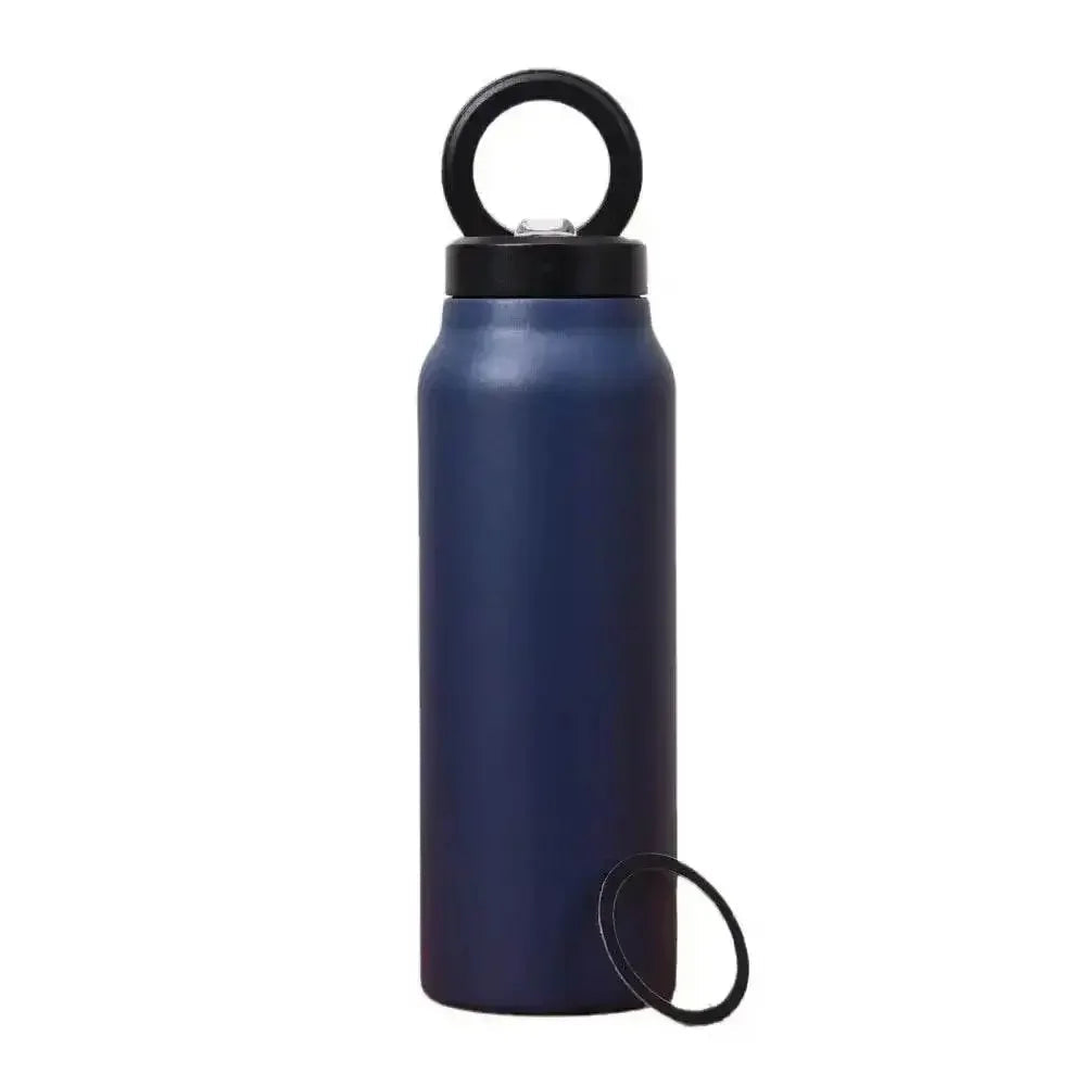 Metallic Sports Thermal Insulation Water Bottle Magnetic Phone Holder Stainless Steel Sports Bottle Insulated Mug with Magnetic Phone Holder by CJ / BWL Perfect Home Store