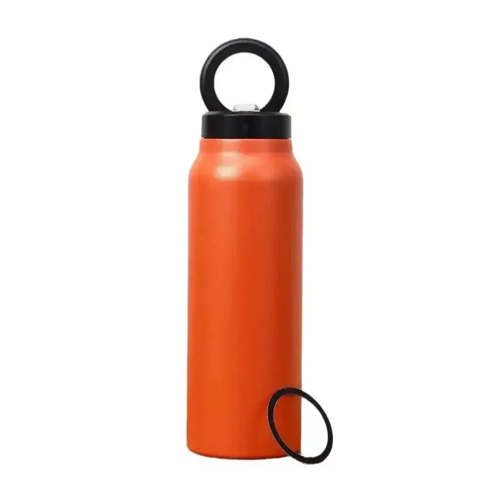 Metallic Sports Thermal Insulation Water Bottle Magnetic Phone Holder Stainless Steel Sports Bottle Insulated Mug with Magnetic Phone Holder by CJ / BWL Perfect Home Store