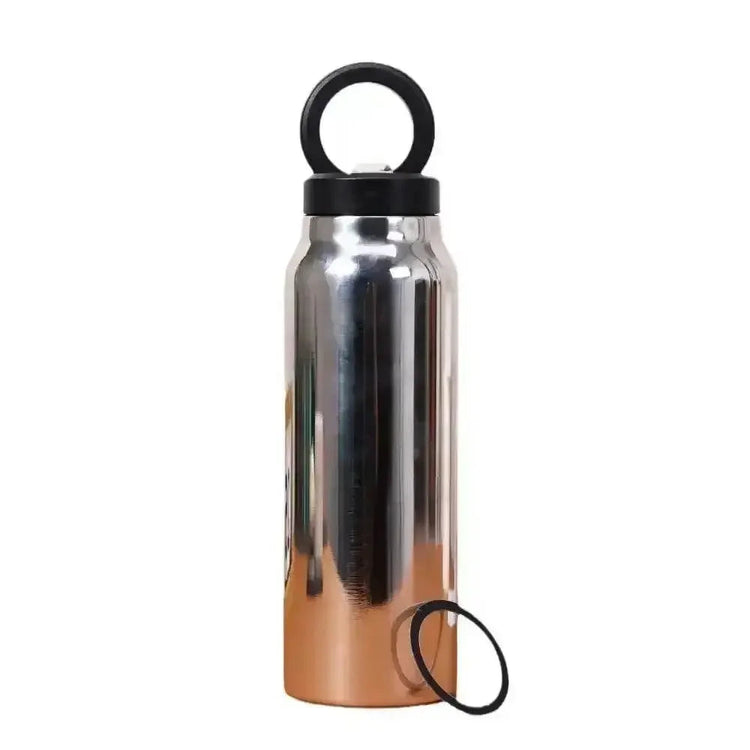 Metallic Sports Thermal Insulation Water Bottle Magnetic Phone Holder Stainless Steel Sports Bottle Insulated Mug with Magnetic Phone Holder by CJ / BWL Perfect Home Store
