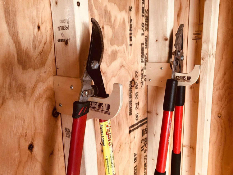 Miscellaneous Hook – Shed Tool Organizer for Yard Storage Shed Organization by HangThis Up My Shed Organizing System