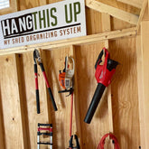 Miscellaneous Hook – Shed Tool Organizer for Yard Storage Shed Organization by HangThis Up My Shed Organizing System