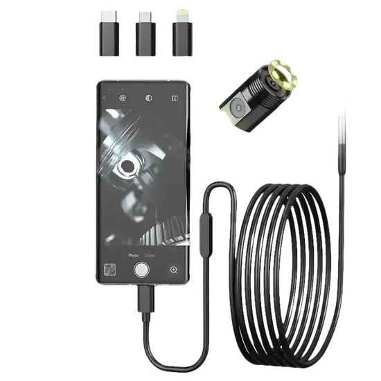 Multi Connector Wifi Endoscope Camera 8mm Dual Lens Endoscope Camera by Cutesliving Store