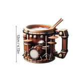 New Creative Musical Instrument Coffee Cup Guitar Pattern Mug Summer And Winter Drink Cup Music Lovers Holiday Gift Musical Instrument Coffee Cup by Dropshee / Intocountry Store