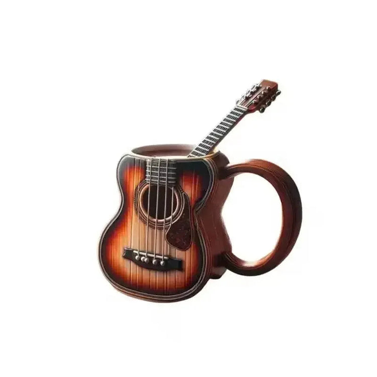 New Creative Musical Instrument Coffee Cup Guitar Pattern Mug Summer And Winter Drink Cup Music Lovers Holiday Gift Musical Instrument Coffee Cup by Dropshee / Intocountry Store