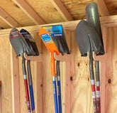 Complete Shed Organization Kit – Yard & Garden Tool Storage System Organizer for Shed Outdoor Storage by HangThis Up My Shed Organizing System