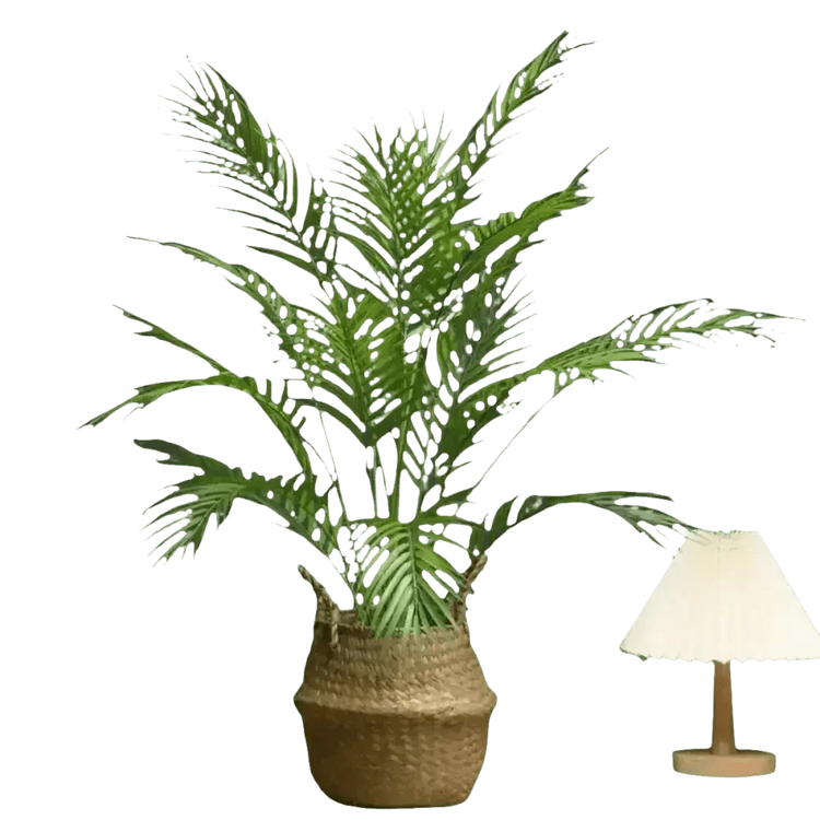 Palm Plant Table Lamp Home Garden Party Decor Artificial Flowers by Kmitang Official Store