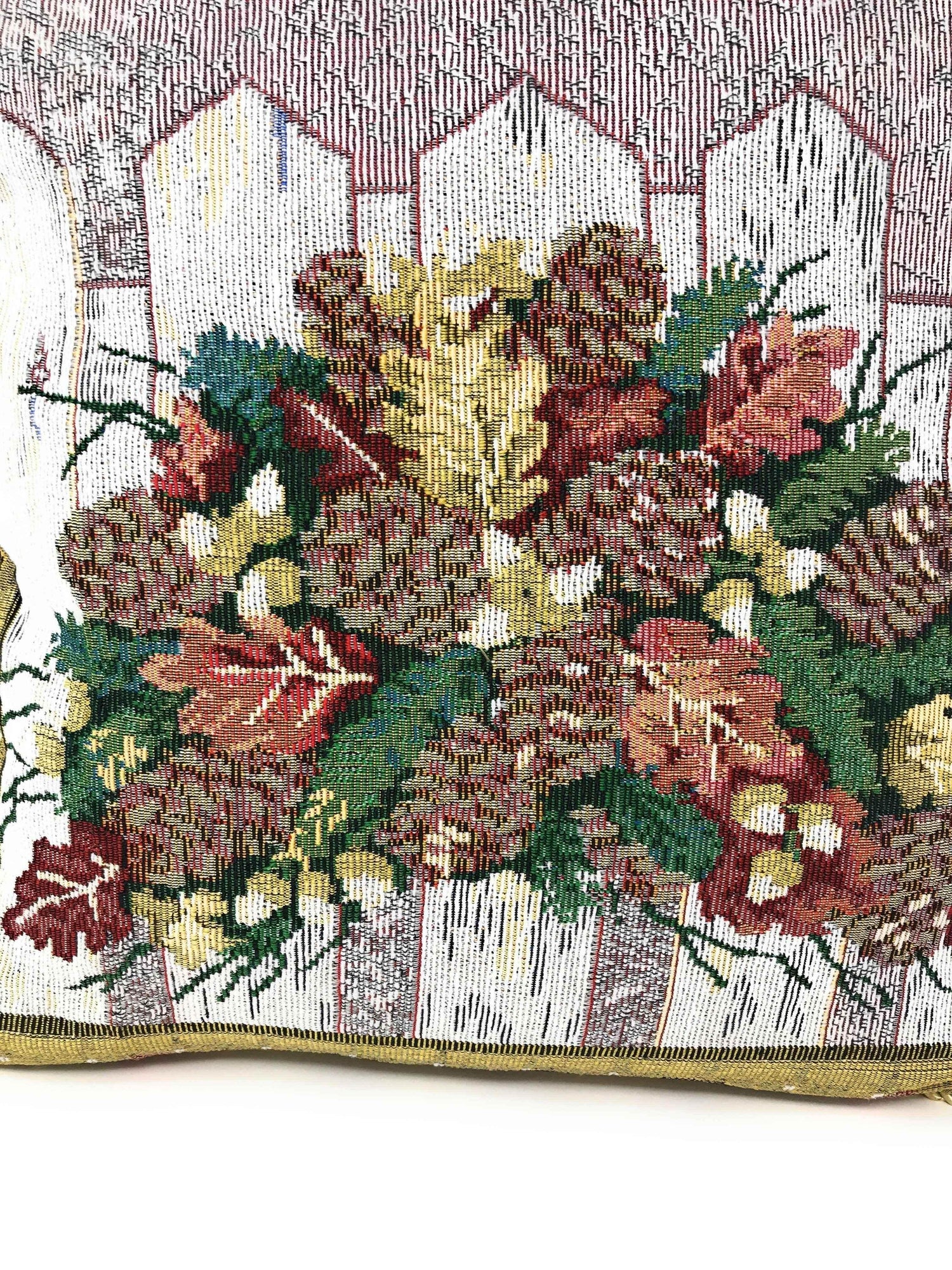 DaDa Bedding Set of 2-Pieces Festive Holiday Fiesta Floral Botanical Tapestry Throw Pillow Covers w/ Inserts - 18" x 18" Pillows by DaDalogy Bedding Collection