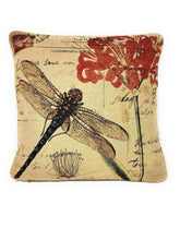 DaDa Bedding Set of 2-Pieces Dragonfly Dreams Nature Garden Tapestry Throw Pillow Covers w/ Inserts - 18" x 18" Pillows by DaDalogy Bedding Collection