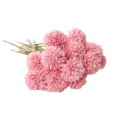 Pink and White Silk Kiku Flowers Bouquet Flower by Yajia Decorative Store