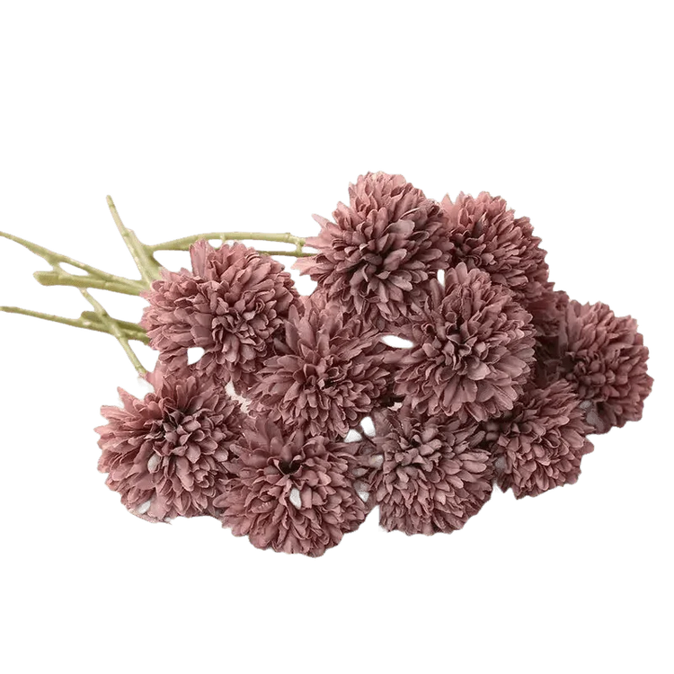 Pink and White Silk Kiku Flowers Bouquet Flower by Yajia Decorative Store