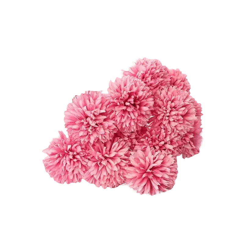 Pink and White Silk Kiku Flowers Bouquet Flower by Yajia Decorative Store