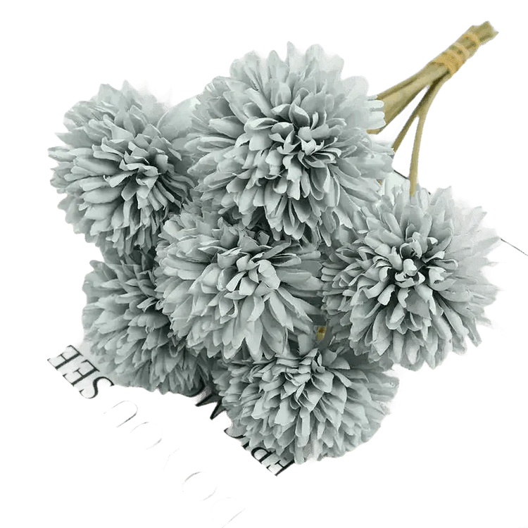 Pink and White Silk Kiku Flowers Bouquet Flower by Yajia Decorative Store